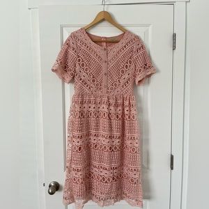 Pink Detailed Dress